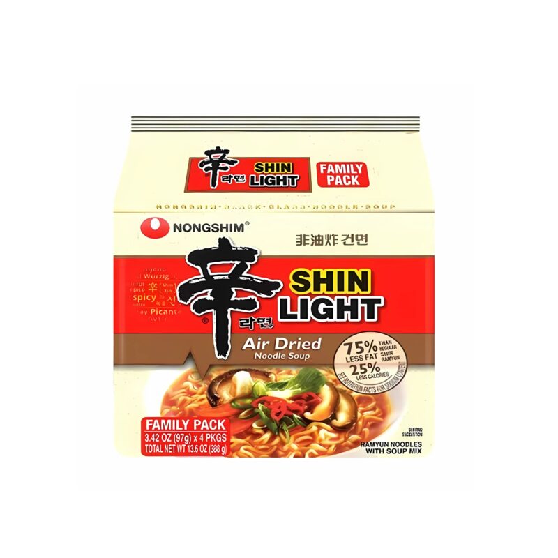 NongShim Shin Light Air Dried Noodles Soup – 97g x 4