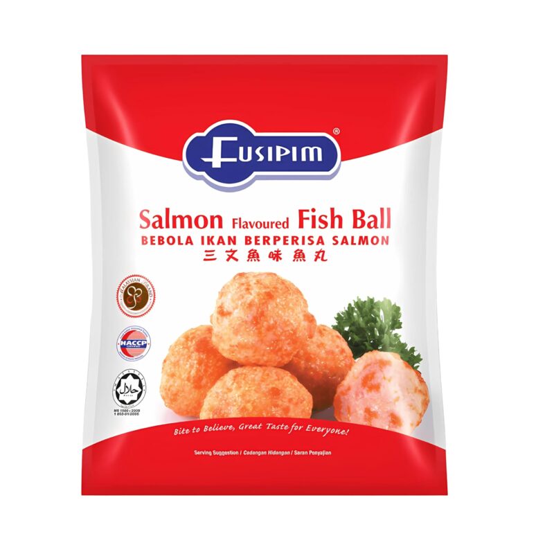 Fusipim Salmon Flavored Fish Ball – 500g (Bebola Ikan Berperisa Salmon)