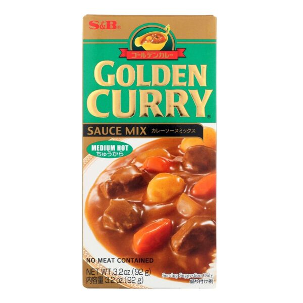 S&B Golden Curry Sauce Mix, Medium Hot – 100 g