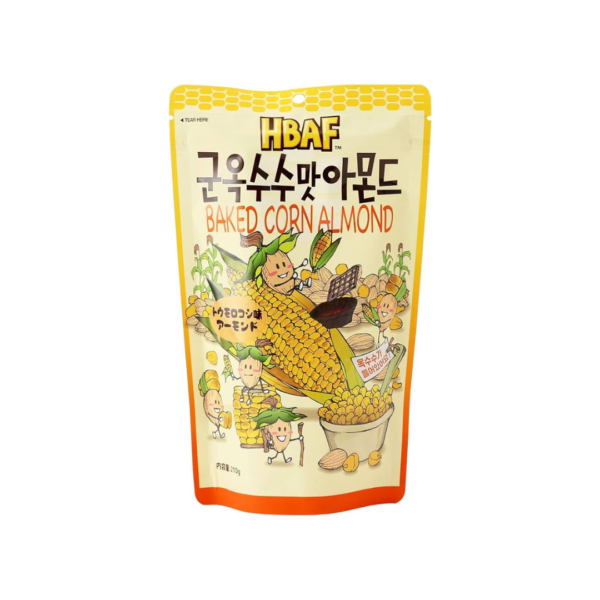 CORN FLAVOR ALMONDS, KOREAN CUISINE