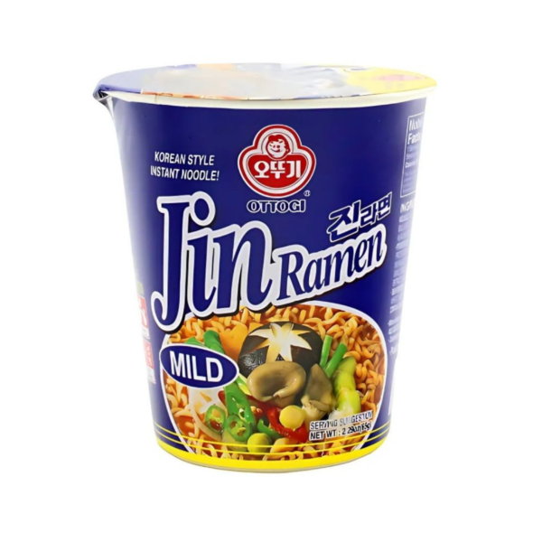 Ottogi Jin Ramen Mild Korean Style Instant Noodle Cup (65g)