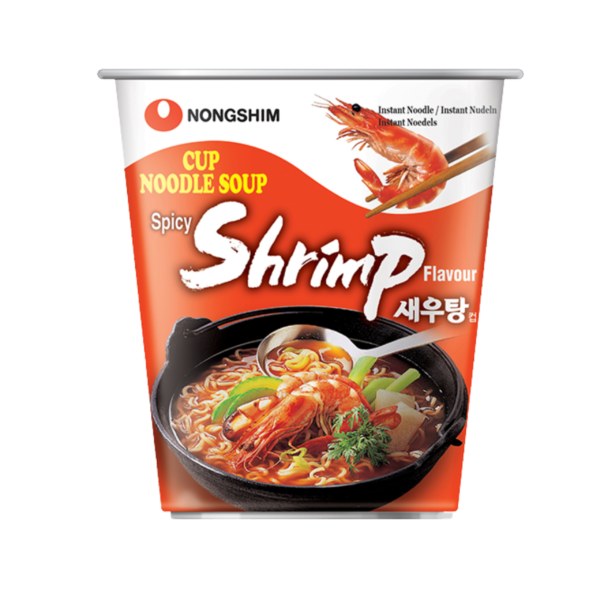 Nongshim Spicy Shrimp Flavor Ramen Cup, 67g