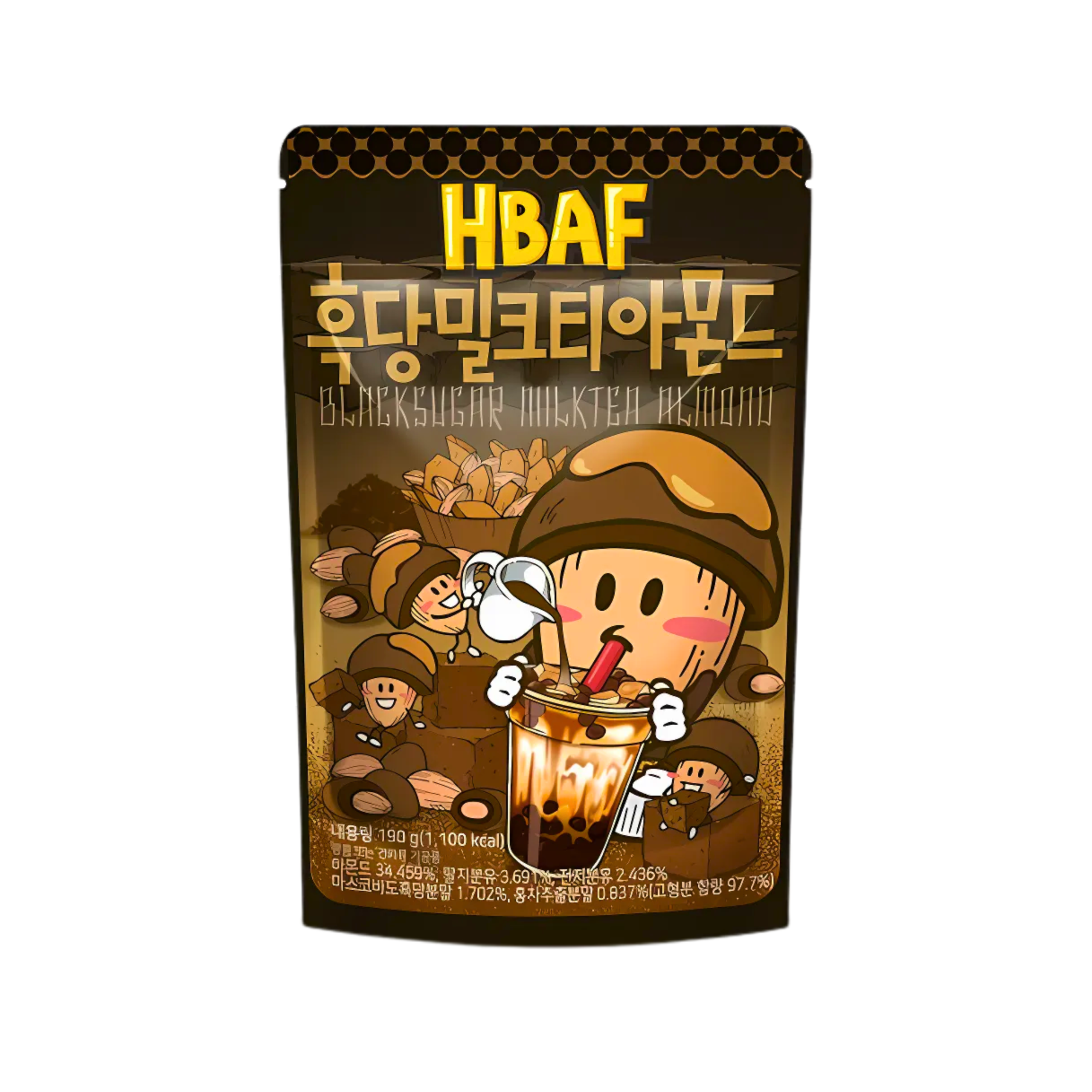 HBAF Black Sugar Milk Tea Almond 190g
