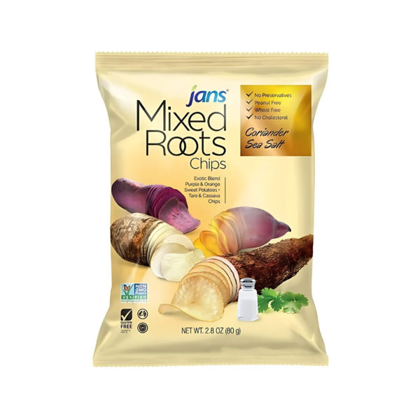 Jan's Mixed Roots Chips – Coriander Sea Salt (80g)