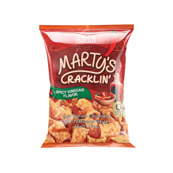 Oishi Marty's Cracklin' Spicy Vinegar Flavor (90g)