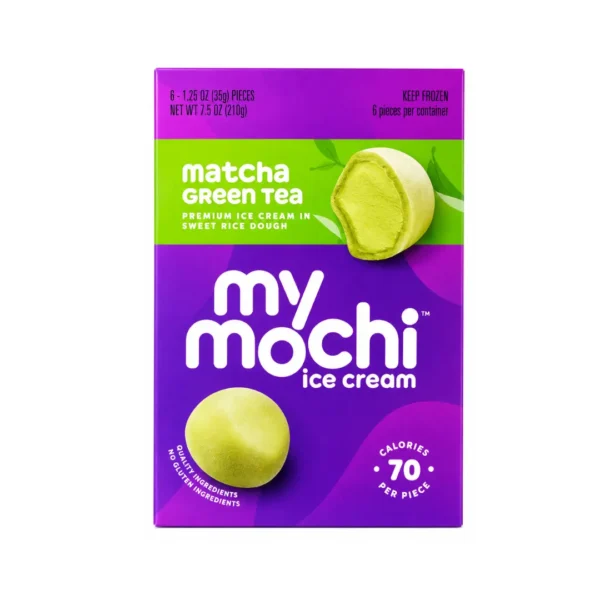 My/Mochi Matcha Green Tea Ice Cream 210g box with premium matcha ice cream wrapped in sweet rice dough