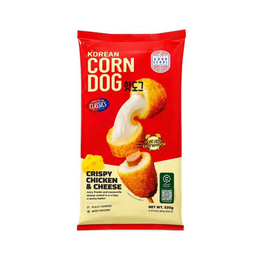 Untitled design - 2026-07-20T131908.415 Good Seoul Korean Corn Dog Crispy Chicken & Cheese 320g Frozen Korean Street Food