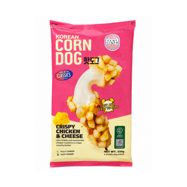 Good Seoul Crispy Potato Chicken & Cheese Korean Corn Dog 320g Frozen Korean Street Food