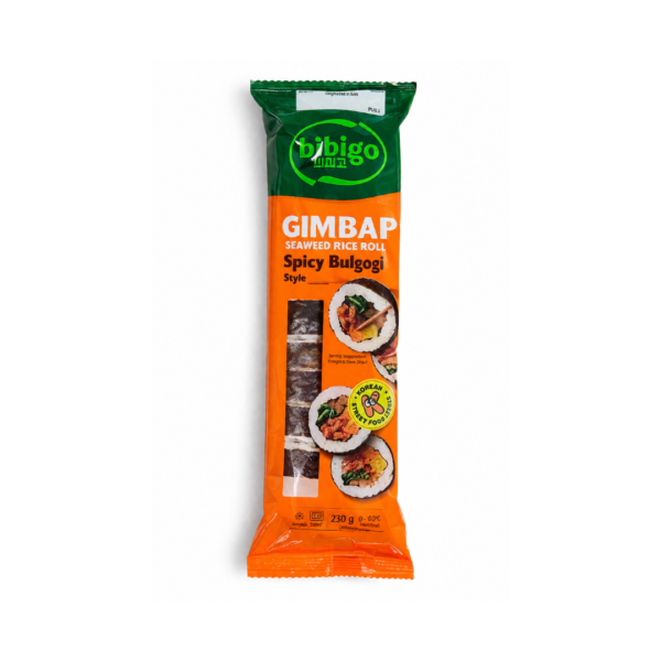 Bibigo Gimbap Seaweed Rice Roll Spicy Bulgogi Style 230g Frozen Korean Meal