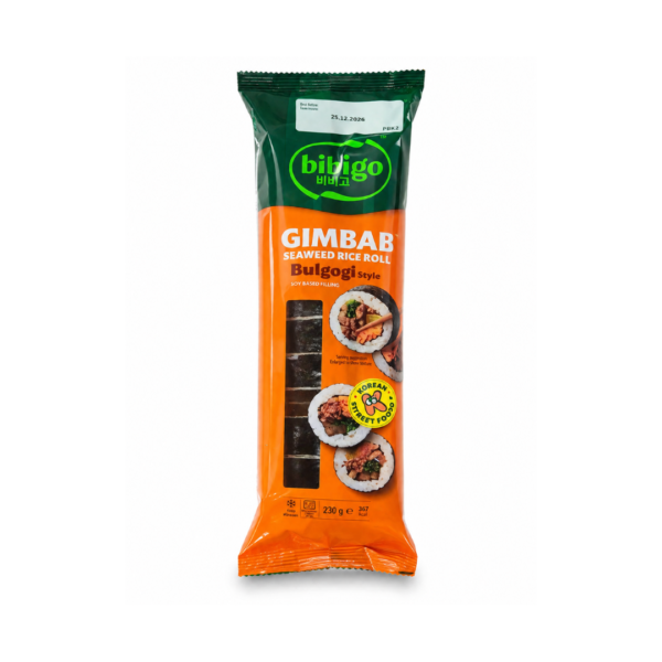 Bibigo Gimbap Bulgogi Style Seaweed Rice Roll 230g Frozen Korean Meal