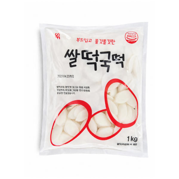 Korean Sliced Rice Cake (Tteokguk Tteok) 1kg Authentic Korean Rice Cakes