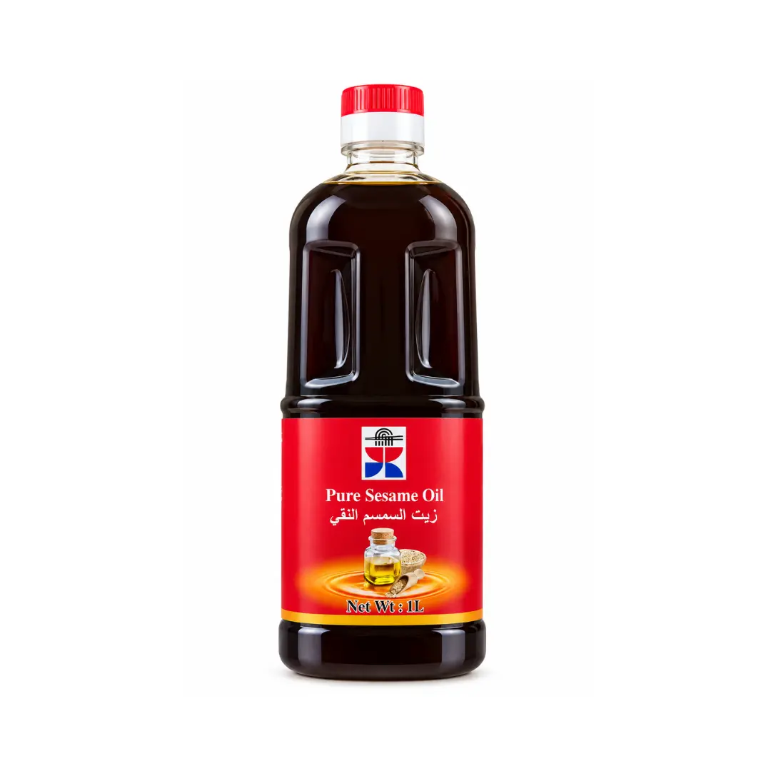 Untitled design - 2026-09-28T131751.132 Pure Sesame Oil 1L bottle with red label