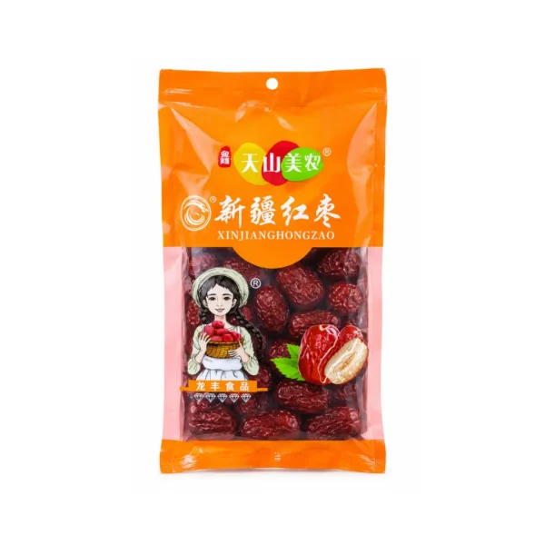 Xinjiang Red Dates Chinese Jujube in orange packaging