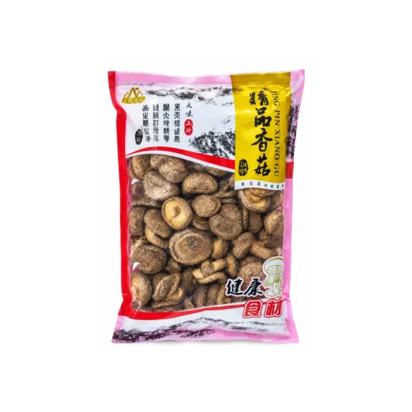 Dried Shiitake Mushrooms in a clear packaged bag for Asian cooking